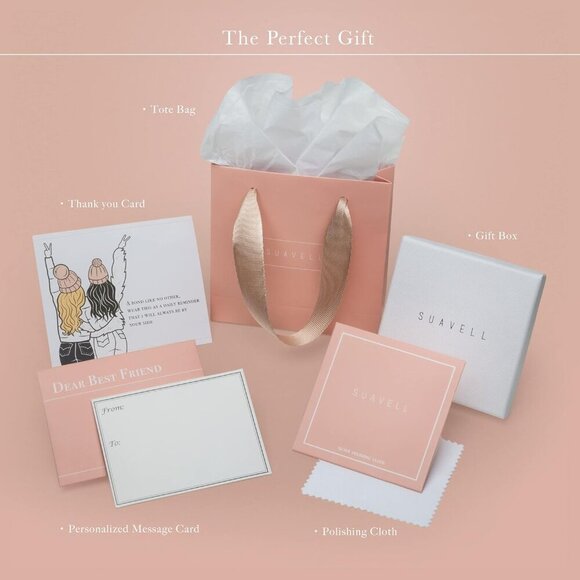 Best Friend Necklaces: Interlocking Circle Open Circle Ster Sterling Silver Chai - Picture 6 of 6